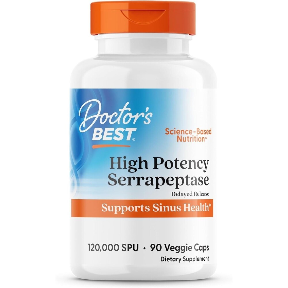Doctor's Best Serrapeptase Supplement for Men & Women - Exp:7/27